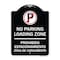 Signmission Loading Zone Prohibido Estacionamiento Zona De Cargamento Heavy-Gauge Alum, 24" x 18", BW-1824-23883 A-DES-BW-1824-23883 - alternate 1